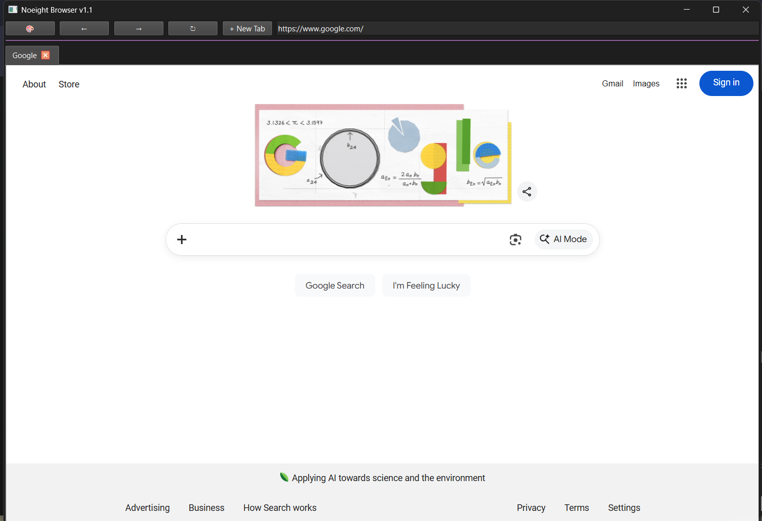Noeight Browser Interface